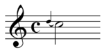 Notation indicating an appoggiatura